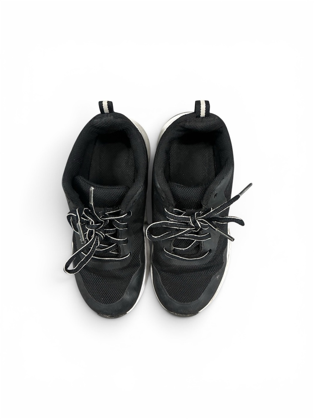 Kids Black Athletic Sneakers - Lightweight Casual Trainers